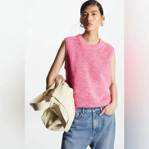 COS NWOT Regular Fit Knitted Tank in Pink